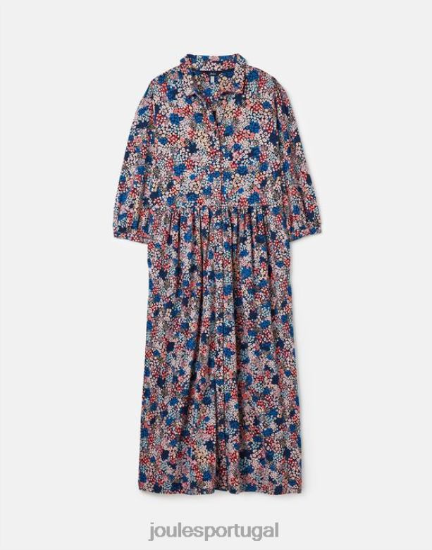 vestido camisa midi nova jersey mulheres cantiga da marinha Joules vestuário 2X26V64