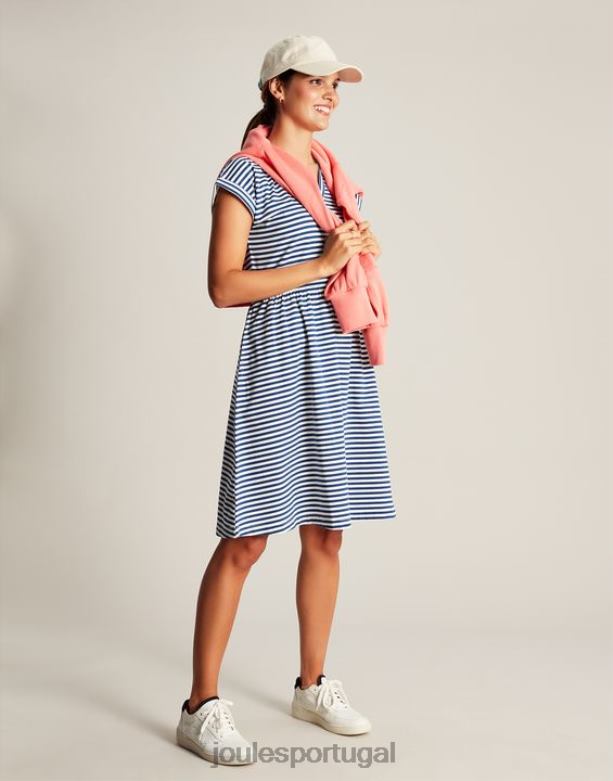 vestido curto piper mulheres faixa azul Joules vestuário 2X26V16