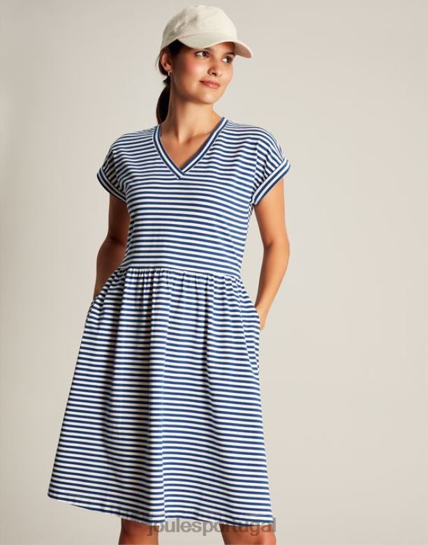 vestido curto piper mulheres faixa azul Joules vestuário 2X26V16