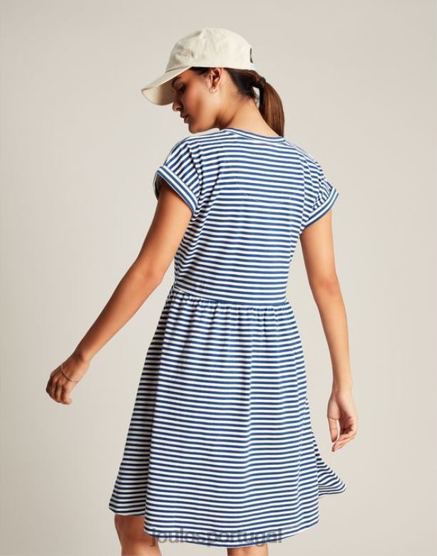 vestido curto piper mulheres faixa azul Joules vestuário 2X26V16