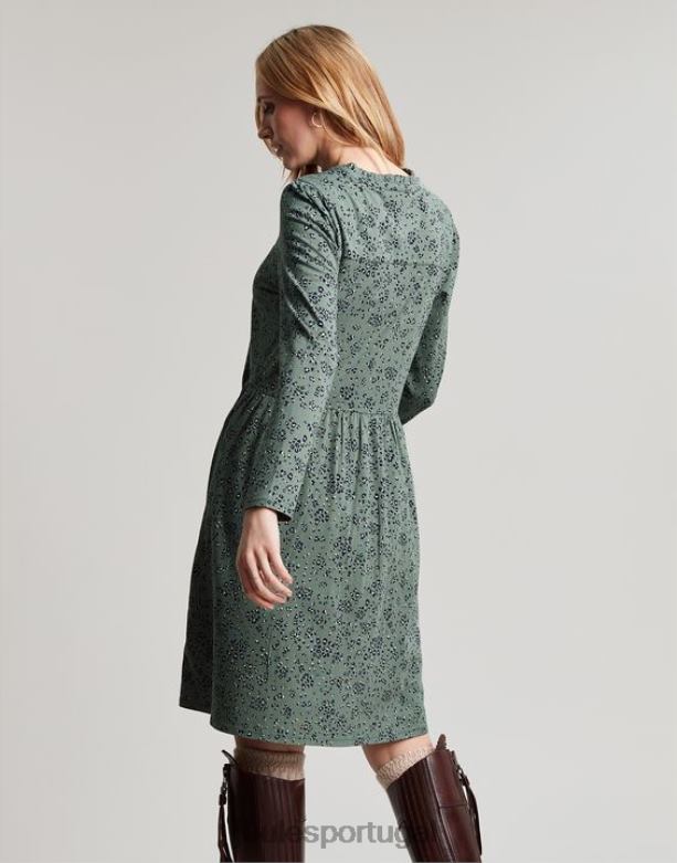 vestido de jérsei com zíper aurora mulheres leopardo louro Joules vestuário 2X26V19