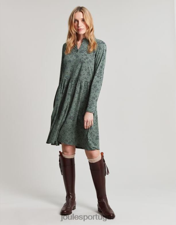 vestido de jérsei com zíper aurora mulheres leopardo louro Joules vestuário 2X26V19