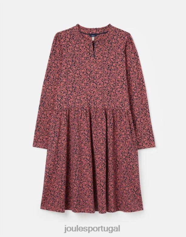 vestido de jérsei com zíper aurora mulheres rosa cantiga Joules vestuário 2X26V38