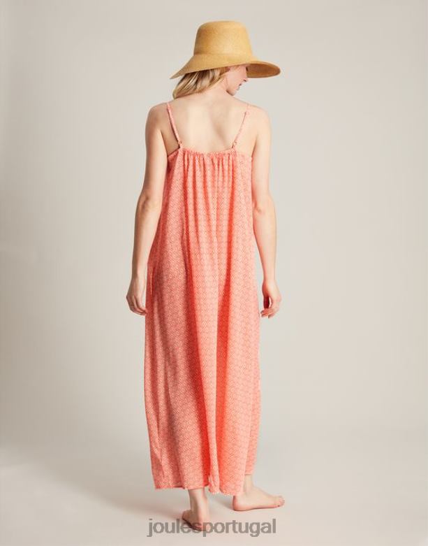 vestido de praia amanda mulheres cantiga laranja Joules vestuário 2X26V70