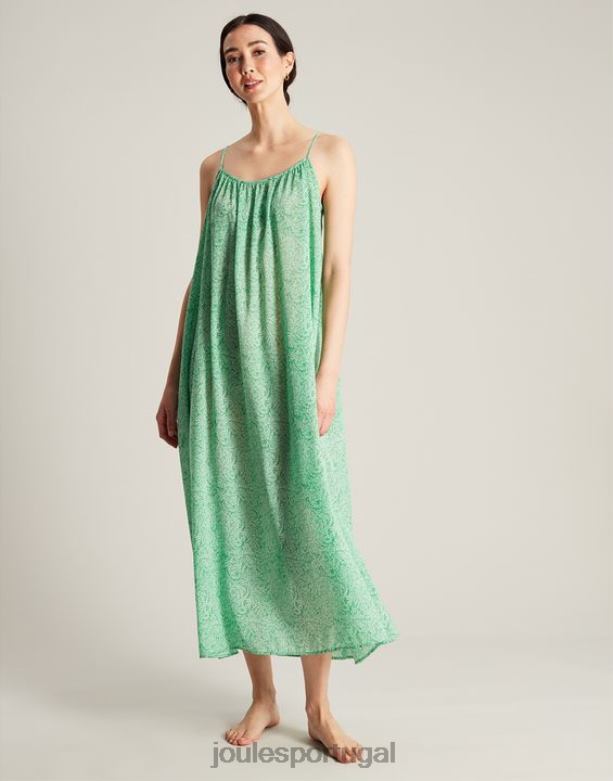 vestido de praia amanda mulheres floral verde Joules vestuário 2X26V93