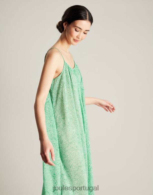 vestido de praia amanda mulheres floral verde Joules vestuário 2X26V93