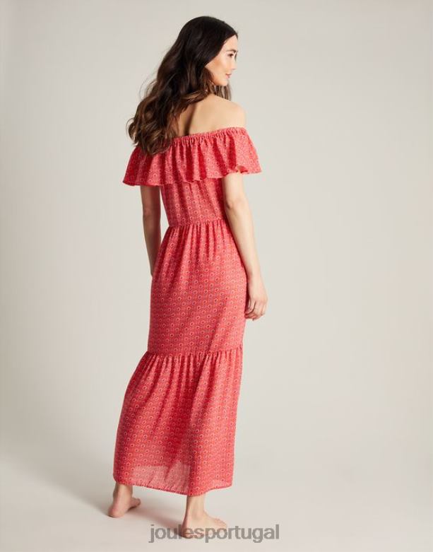 vestido de praia de samambaia mulheres rosa floral Joules vestuário 2X26V91