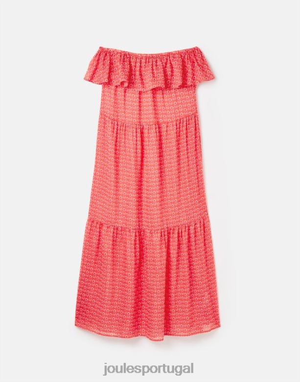 vestido de praia de samambaia mulheres rosa floral Joules vestuário 2X26V91