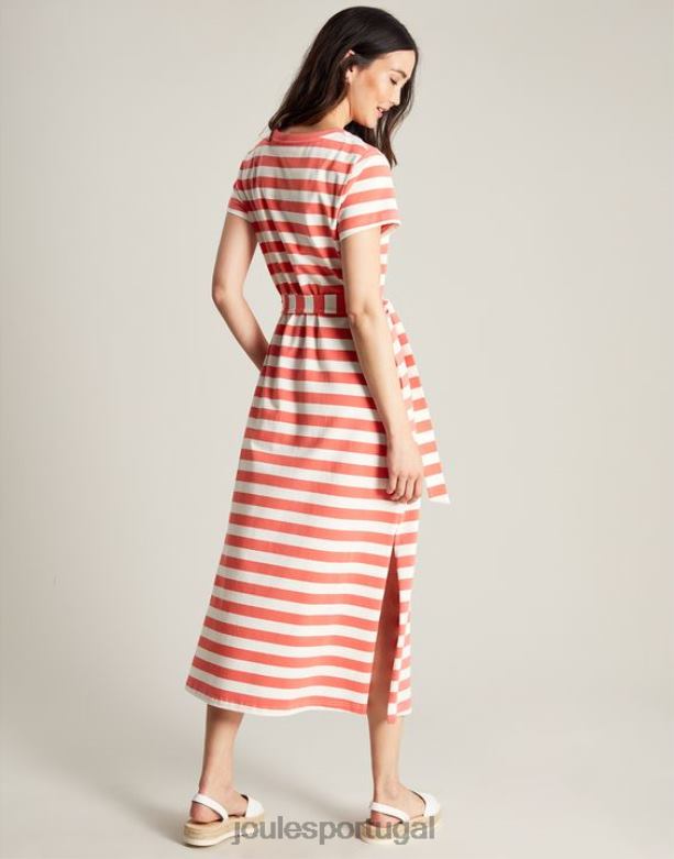 vestido longo paloma mulheres faixa rosa Joules vestuário 2X26V55
