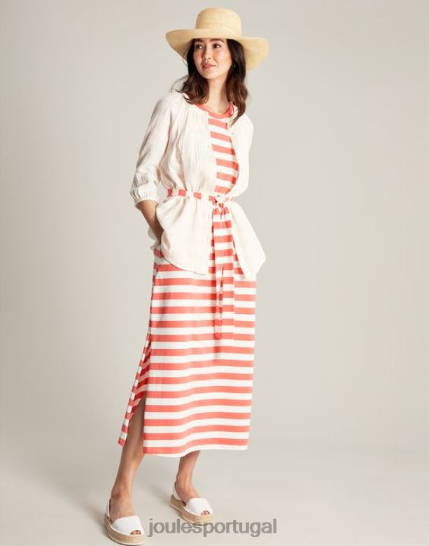 vestido longo paloma mulheres faixa rosa Joules vestuário 2X26V55