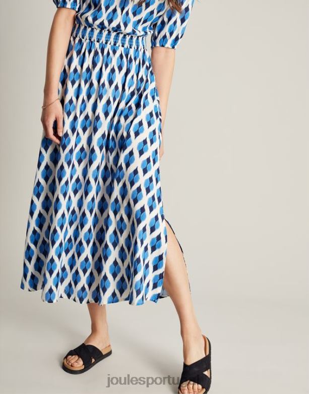 vestido rochelle mulheres ikat azul Joules vestuário 2X26V48