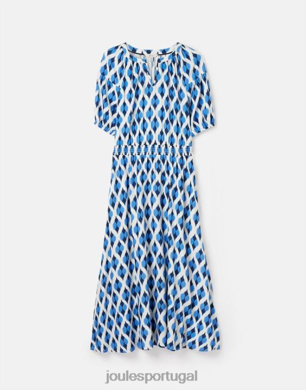 vestido rochelle mulheres ikat azul Joules vestuário 2X26V48