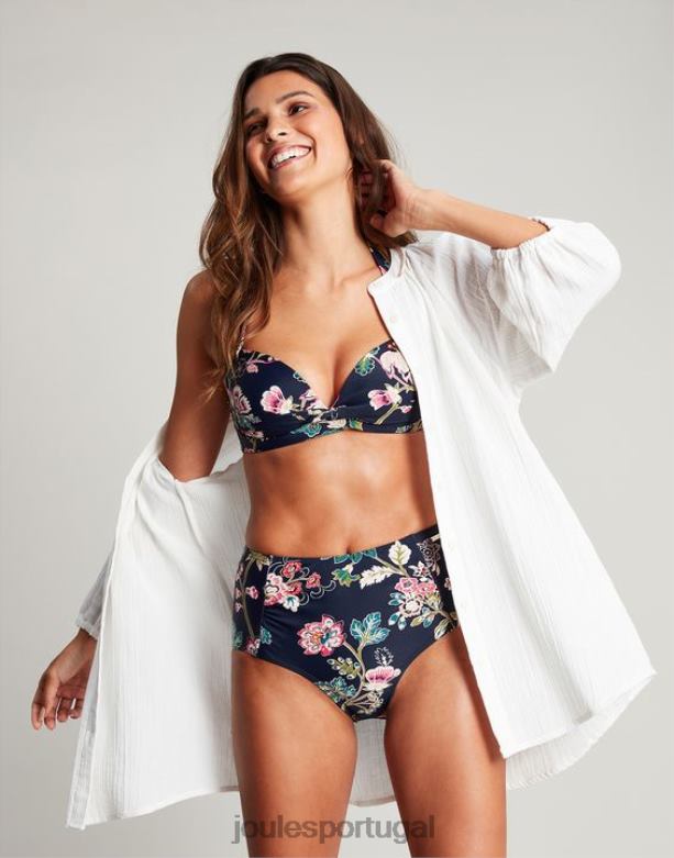parte de baixo do biquíni jasmim mulheres floral marinho Joules vestuário 2X26V137