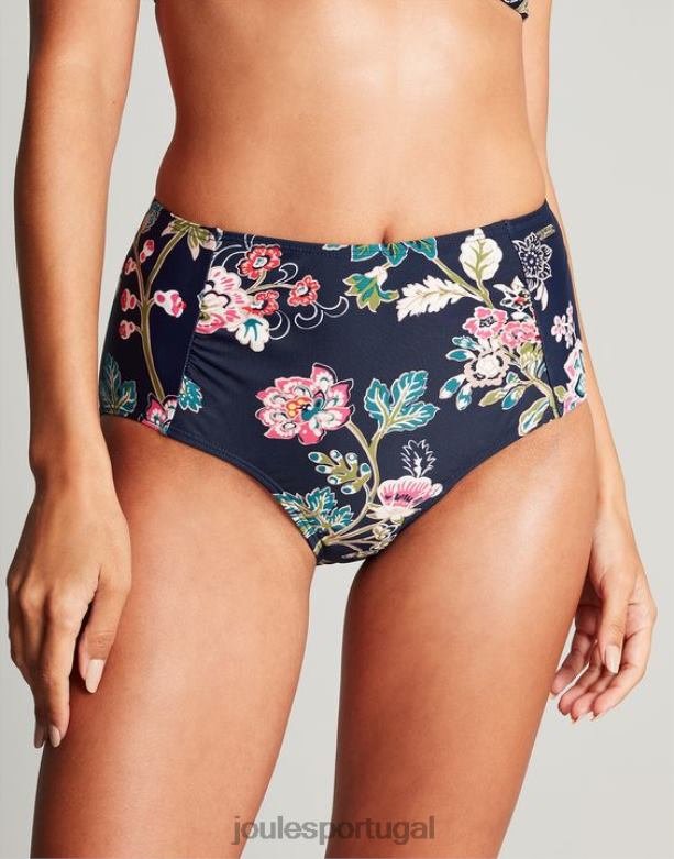parte de baixo do biquíni jasmim mulheres floral marinho Joules vestuário 2X26V137