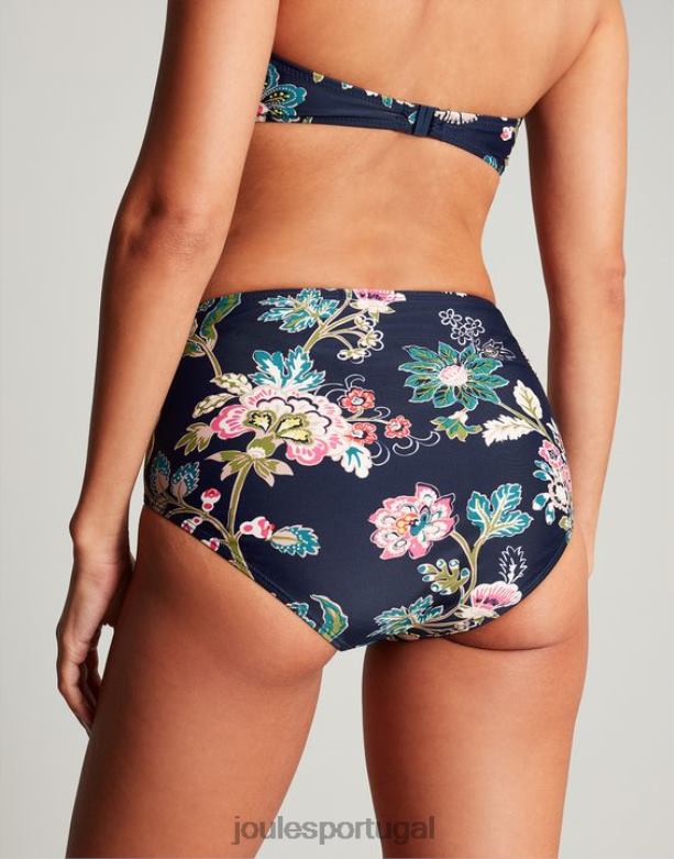 parte de baixo do biquíni jasmim mulheres floral marinho Joules vestuário 2X26V137