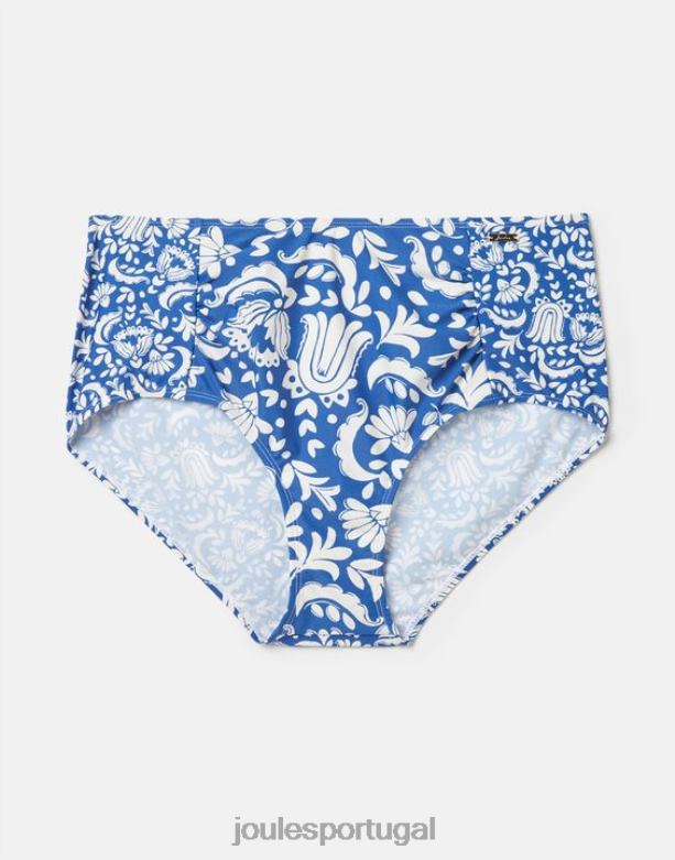 parte de baixo do biquíni jasmim mulheres mosaico azul Joules vestuário 2X26V124