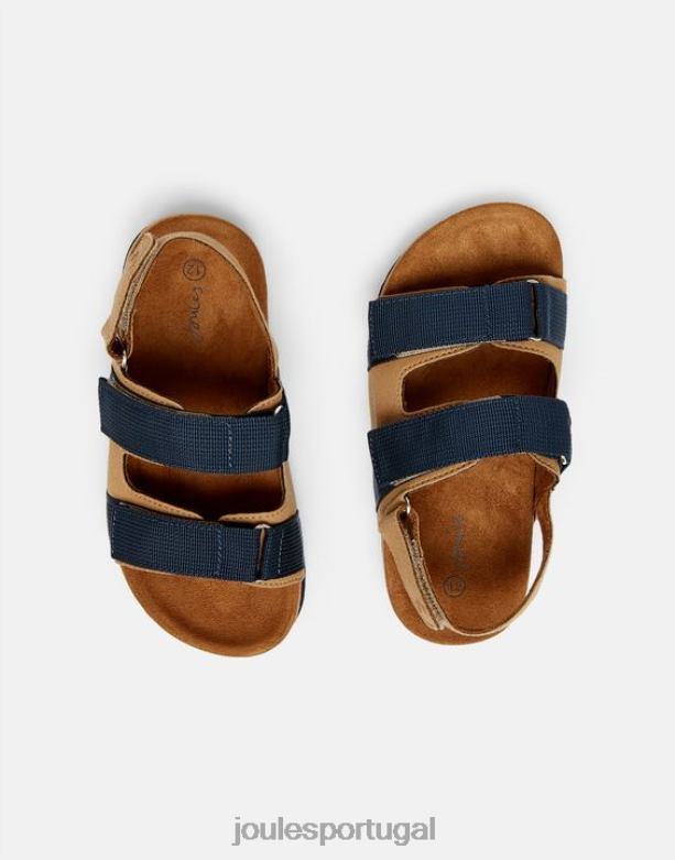 sandália toby com tira de velcro Rapazes marinho bronzeado Joules calçados 2X26V389