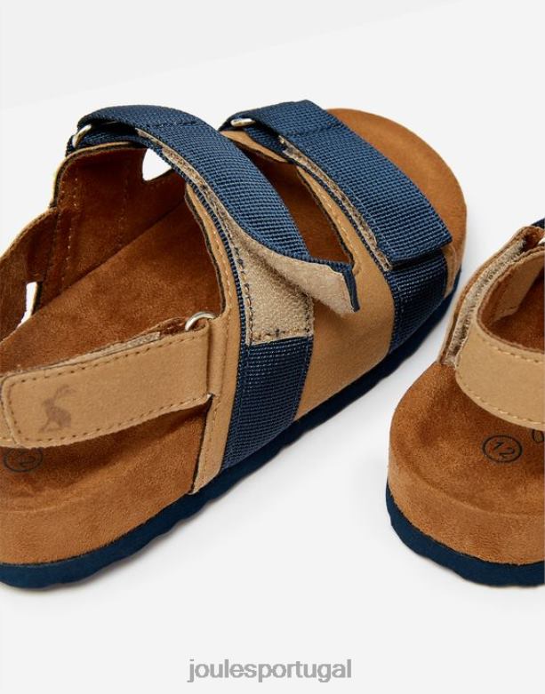sandália toby com tira de velcro Rapazes marinho bronzeado Joules calçados 2X26V389
