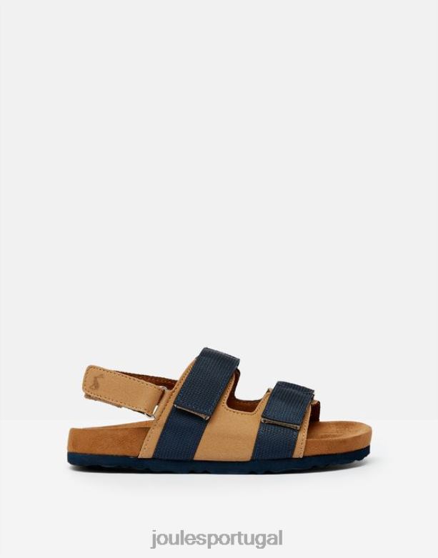 sandália toby com tira de velcro Rapazes marinho bronzeado Joules calçados 2X26V389