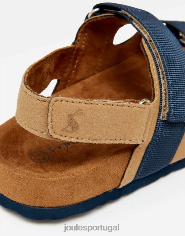 sandália toby com tira de velcro Rapazes marinho bronzeado Joules calçados 2X26V389