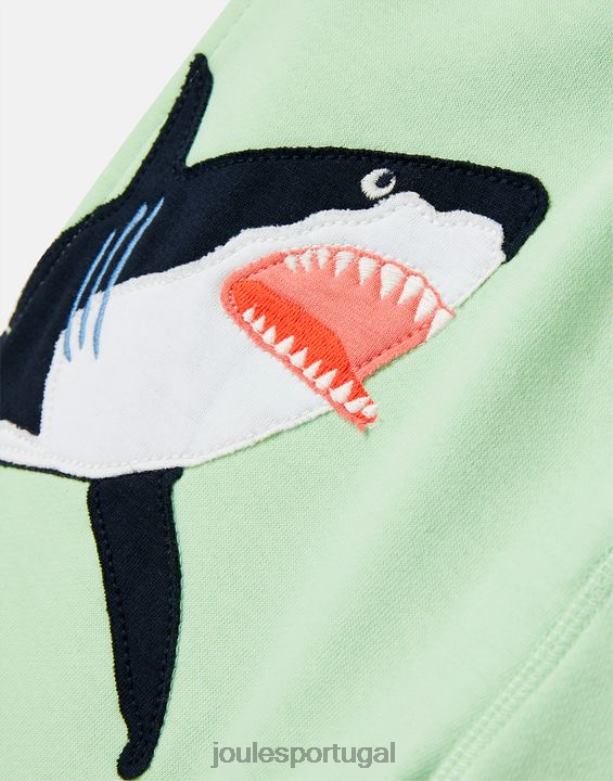 shorts de moletom novidade hamden 2-8 anos Rapazes tubarões verdes claros Joules vestuário 2X26V351