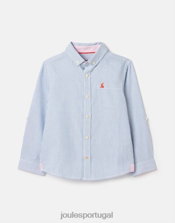 camisa listrada oxford 2 a 12 anos Rapazes faixa azul Joules vestuário 2X26V348