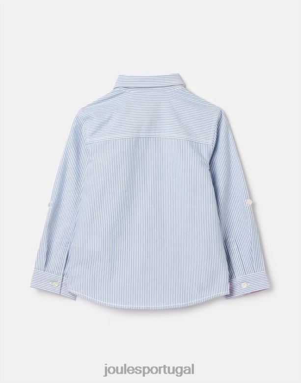 camisa listrada oxford 2 a 12 anos Rapazes faixa azul Joules vestuário 2X26V348