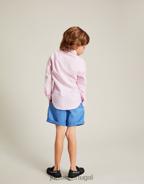 camisa listrada oxford 2 a 12 anos Rapazes rosa Joules vestuário 2X26V340