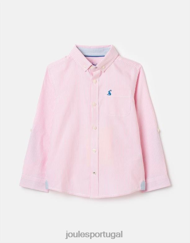 camisa listrada oxford 2 a 12 anos Rapazes rosa Joules vestuário 2X26V340
