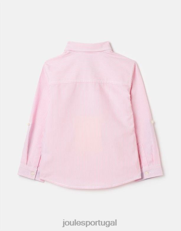 camisa listrada oxford 2 a 12 anos Rapazes rosa Joules vestuário 2X26V340