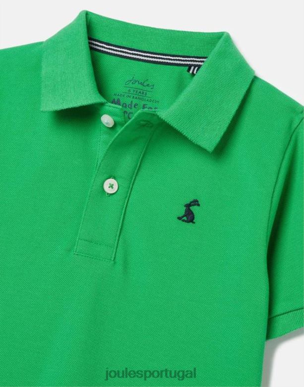 camisa pólo amadeirada 2-12 anos Rapazes verde Joules vestuário 2X26V377