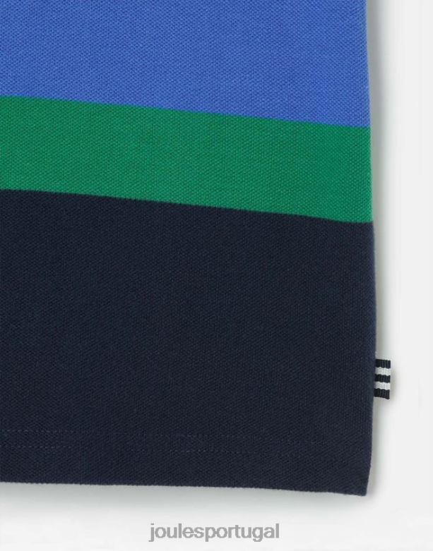 camisa pólo listra avelã 2-12 anos Rapazes listra azul multi Joules vestuário 2X26V385