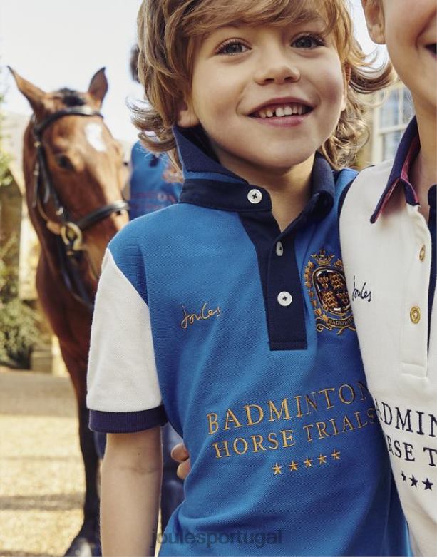camisa polo infantil unissex de badminton de 2 a 12 anos Rapazes azul Joules vestuário 2X26V345