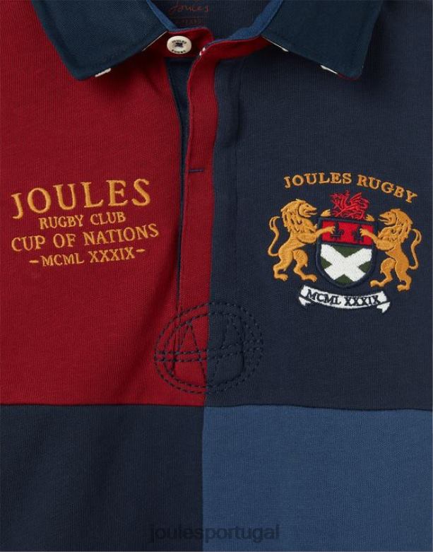 camisa rugby união 2-12 anos Rapazes marinha francesa Joules vestuário 2X26V374