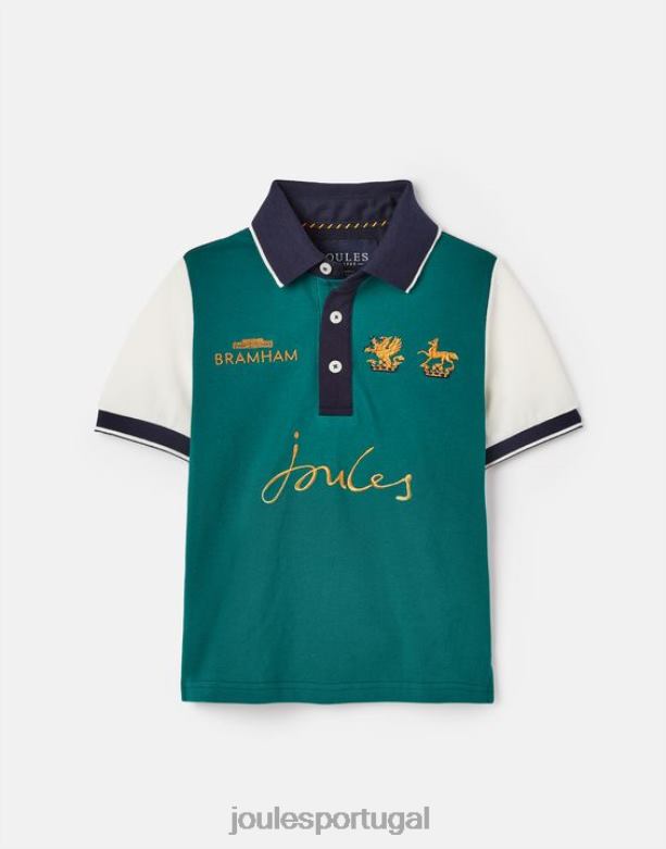 polo bramham unissex infantil 2 a 12 anos Rapazes pacífico Joules vestuário 2X26V84
