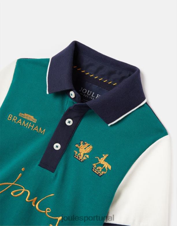 polo bramham unissex infantil 2 a 12 anos Rapazes pacífico Joules vestuário 2X26V84