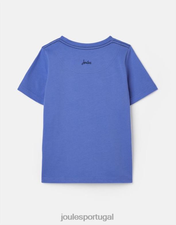 camiseta ben manga curta 2-12 anos Rapazes tubarões azuis Joules vestuário 2X26V353