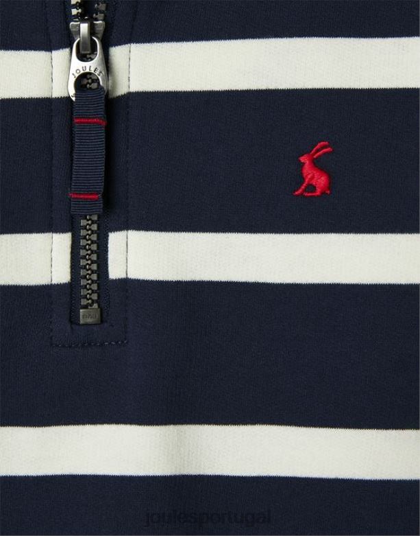 moletom finn 1/2 zip 2-12 anos Rapazes faixa azul marinho Joules vestuário 2X26V349