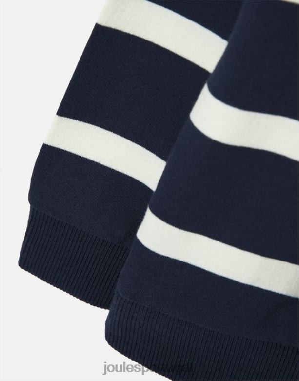 moletom finn 1/2 zip 2-12 anos Rapazes faixa azul marinho Joules vestuário 2X26V349